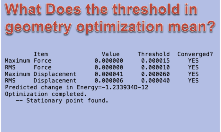 What Does Rms Mean >> What Does The Threshold In Geometry Optimization Mean What Does Rms Mean >> What Does The Threshold In Geometry Optimization Mean